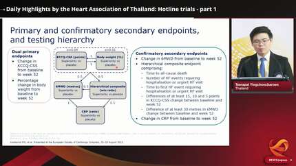 Daily Highlights by the Heart Association of Thailand: Hotline trials - part 1