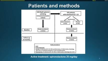 Effect of aldosterone antagonism on active and passive determinants of LV diastolic filling and exercise intolerance in heart failure with preserved ejection fraction