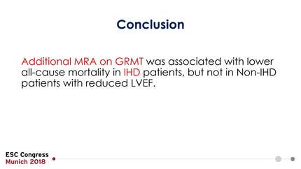 The impact of additional mineralocorticoid receptor antagonist on guideline-recommended medical therapy in acute heart failure patients with ischemic heart disease.