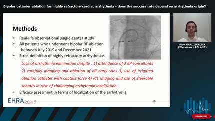 Bipolar catheter ablation for highly refractory cardiac arrhythmia -  does the success rate depend on arrhythmia origin?