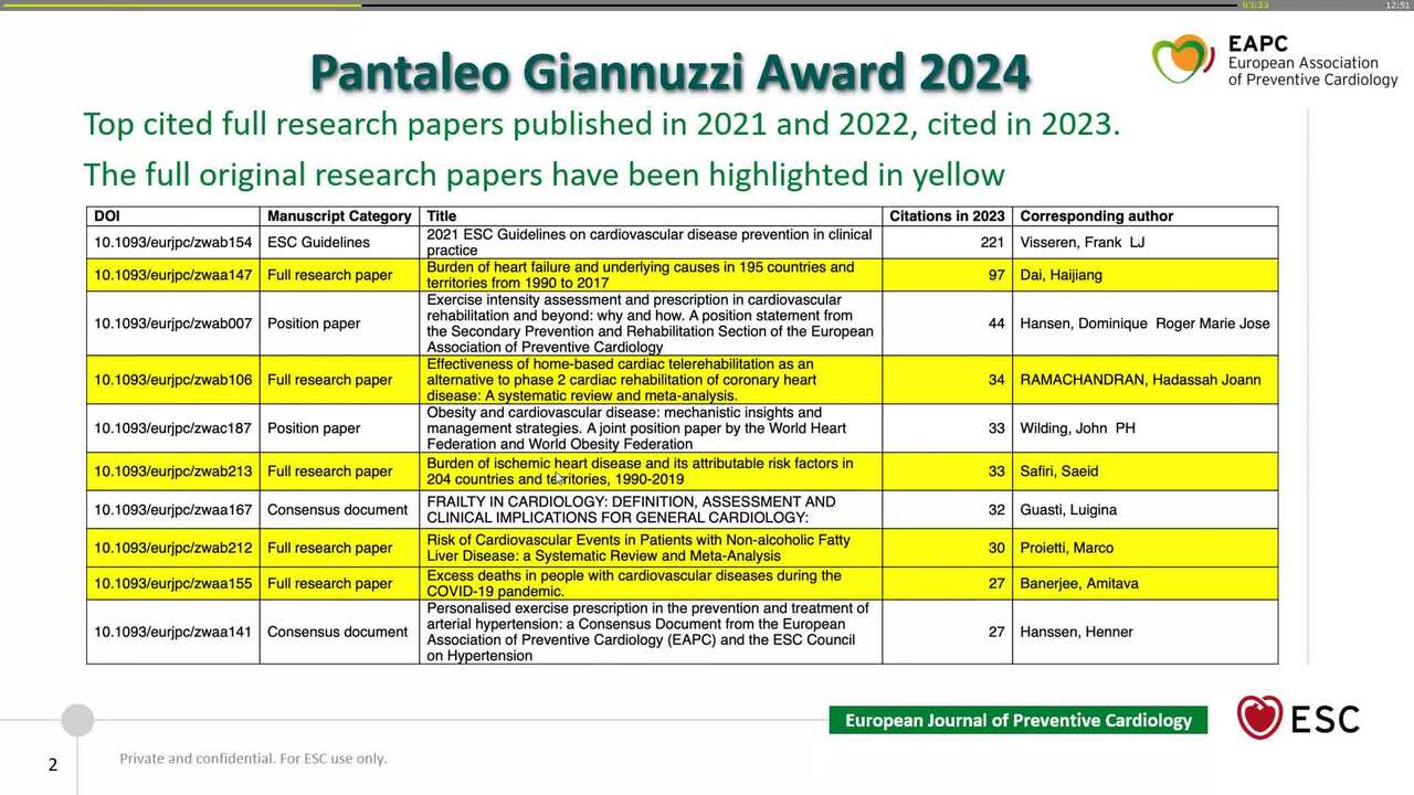 Pantaleo Giannuzzi Award