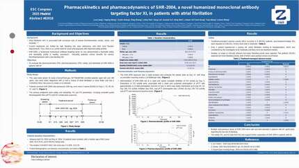 Pharmacokinetics and pharmacodynamics of SHR-2004, a novel humanized monoclonal antibody targeting factor XI, in patients with atrial fibrillation