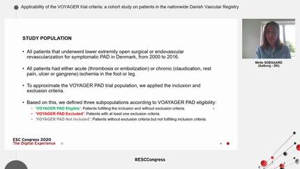 Applicability of the VOYAGER trial criteria: a cohort study on patients in the nationwide Danish Vascular Registry