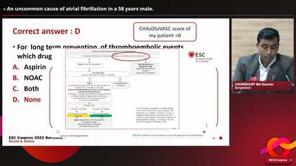 An uncommon cause of atrial fibrillation in a 58 years male.