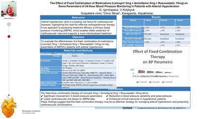 The effect of fixed combination of medications (lisinopril 5mg + amlodipine 5mg + rosuvastatin 10mg) on some parameters of 24-hour blood pressure monitoring in patients with arterial hypertension