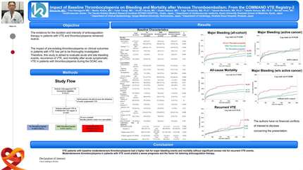 Impact of baseline thrombocytopenia on bleeding and mortality after Venous thromboembolism: from the COMMAND VTE Registry-2