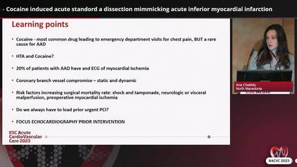 Cocaine induced acute standord a dissection mimmicking acute inferior myocardial infarction