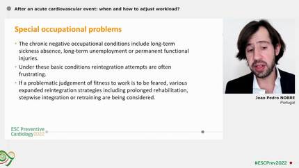 After an acute cardiovascular event: when to resume…? 
