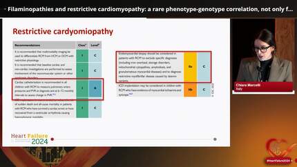 Filaminopathies and restrictive cardiomyopathy: a rare phenotype-genotype correlation, not only for pediatric patients.