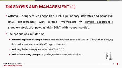 Eosinophilic myopericarditis: A clinical case