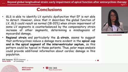 Beyond global longitudinal strain: early impairment of apical function after antracyclines therapy