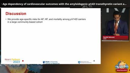 Age dependency of cardiovascular outcomes with the amyloidogenic p142I transthyretin variant among black individuals