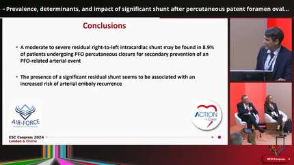 Prevalence, determinants, and impact of significant shunt after percutaneous patent foramen ovale closure
