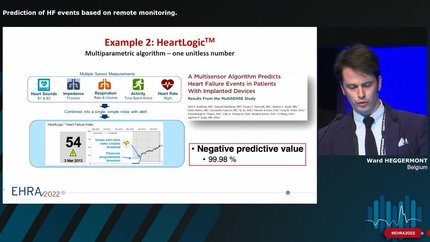 Prediction of HF events based on remote monitoring.
