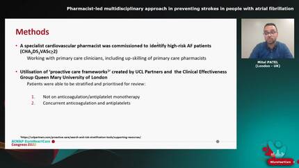 Pharmacist-led multidisciplinary approach in preventing strokes in people with atrial fibrillation 