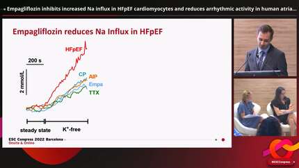 Empagliflozin inhibits increased Na influx in HFpEF cardiomyocytes and reduces arrhythmic activity in human atrial trabeculae