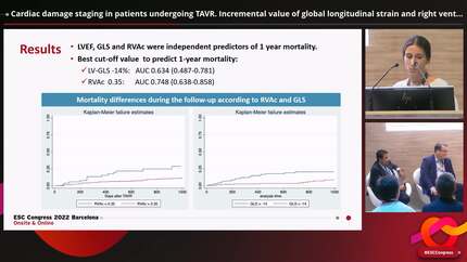 Cardiac damage staging in patients undergoing TAVR. Incremental value of global longitudinal strain and right ventricular-arterial coupling.