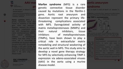 AAV-mediated TIMP-1 overexpression prevents aortic aneurysm progression in a murine model of Marfan syndrome