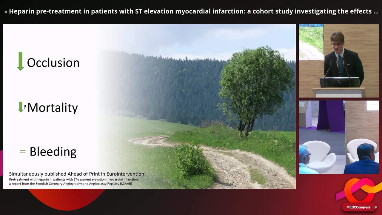 Heparin pre-treatment in patients with ST elevation myocardial infarction: a cohort study investigating the effects on coronary artery occlusion, mortality, and bleeding