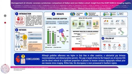 Management of chronic coronary syndromes: comparison of Italian and non-Italian cohort, insight from the EORP EURECA imaging registry.