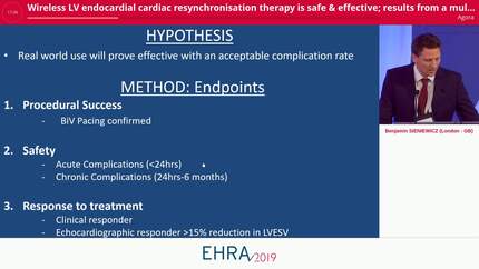 Wireless LV endocardial cardiac resynchronisation therapy is safe & effective; results from a multicentre international study