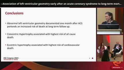 Association of left ventricular geometry early after an acute coronary syndrome to long-term mortality
