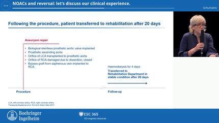 NOACs and reversal: let’s discuss our clinical experience.
