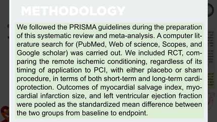 Adjunct remote ischemic conditioning to PCI in ST-segment elevation myocardial infraction patients: Systematic review and meta-analysis
