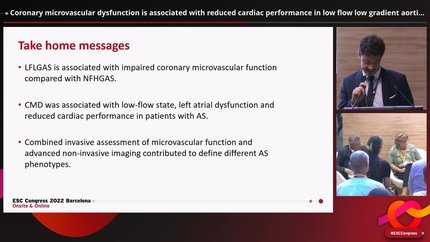 Coronary microvascular dysfunction is associated with reduced cardiac performance in low flow low gradient aortic stenosis 