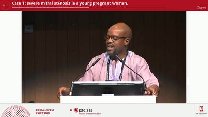 Case 1: severe mitral stenosis in a young pregnant woman.