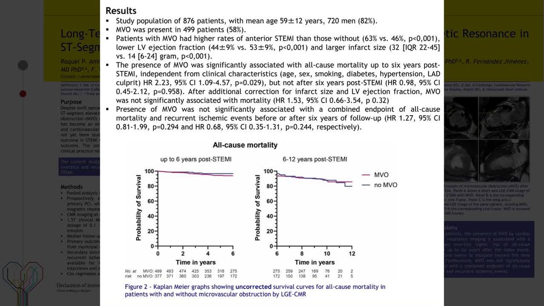 ESC 365 - Long-term prognostic value of microvascular obstruction by ...