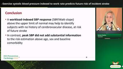 Exercise systolic blood pressure indexed to work rate predicts future risk of incident stroke