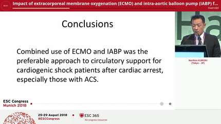 Impact of extracorporeal membrane oxygenation (ECMO) and intra-aortic balloon pump (IABP) for cardiac arrest