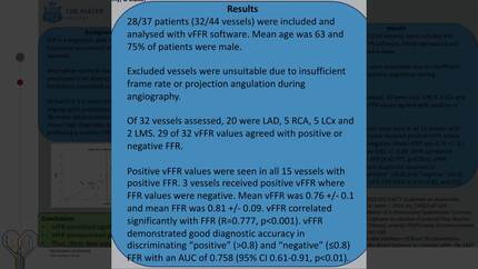 Single centre experience using vessel Fractional Flow Reserve (vFFR) and diagnostic performance compared with invasive Fractional Flow Reserve (FFR)
