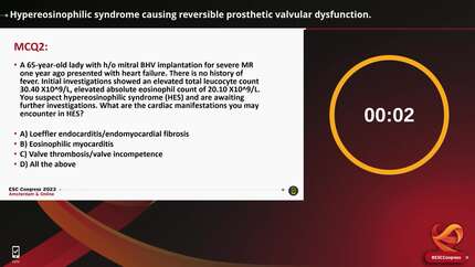 Hypereosinophilic syndrome causing reversible prosthetic valvular dysfunction.