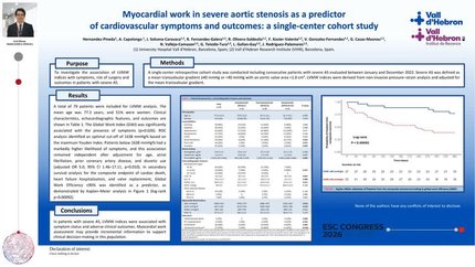 Myocardial work in severe aortic stenosis as a predictor of cardiovascular symptoms and outcomes:  a single-center cohort study