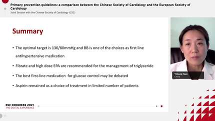 Primary prevention guidelines: a comparison between the Chinese Society of Cardiology and the European Society of Cardiology