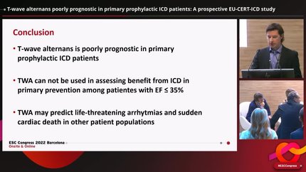 T-wave alternans poorly prognostic in primary prophylactic ICD patients: A prospective EU-CERT-ICD study