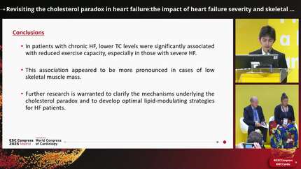 Revisiting the cholesterol paradox in heart failure:the impact of heart failure severity and skeletal muscle loss