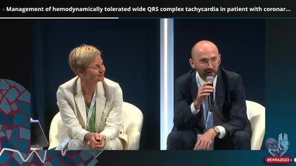 Management of hemodynamically tolerated wide QRS complex tachycardia in patient with coronary artery disease
