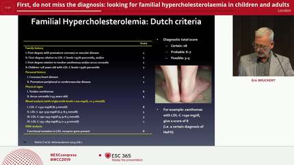 First, do not miss the diagnosis: looking for familial hypercholesterolaemia in children and adults