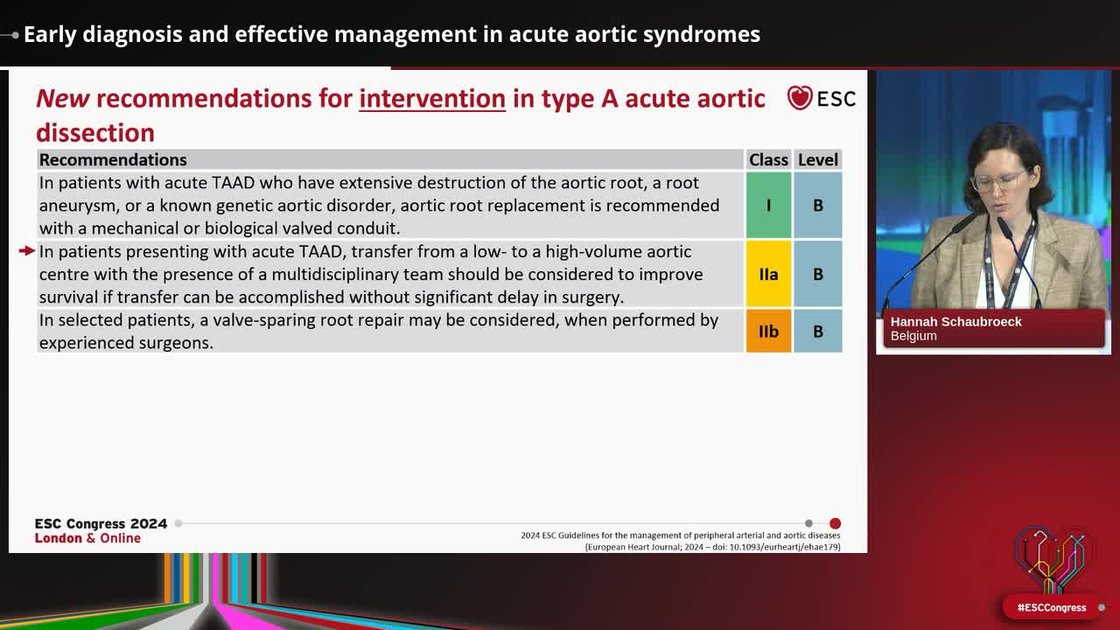 ESC 365 - Early diagnosis and effective management in acute aortic ...
