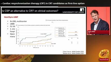 Debate: conduction system pacing (CSP) vs cardiac resynchronisation therapy (CRT) recipients as first-line option