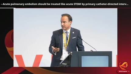 Great Debate: acute pulmonary embolism should be treated like acute STEMI by primary catheter-directed intervention
