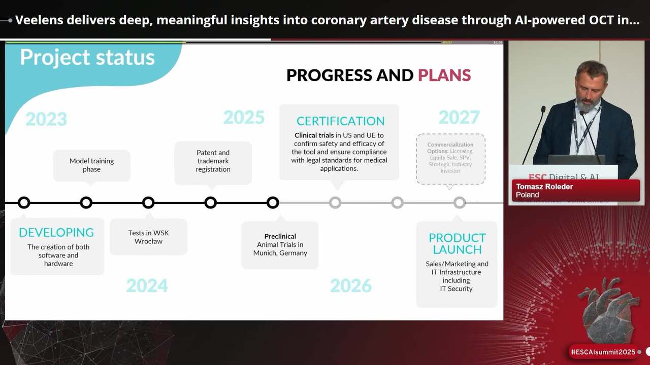 Veelens  delivers deep, meaningful insights into coronary artery disease through AI-powered OCT interpretation