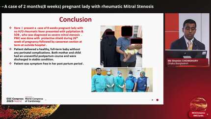 A case of 2 months(8 weeks) pregnant lady with  rheumatic Mitral Stenosis 