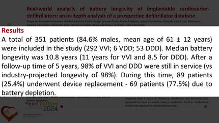 Real-world analysis of battery longevity of implantable cardioverter-defibrillators: an in-depth analysis of a prospective defibrillator database