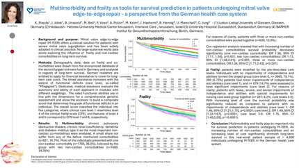 Multimorbidity and frailty as tools for survival prediction in patients undergoing mitral valve edge-to-edge repair - a perspective from the German  health care system