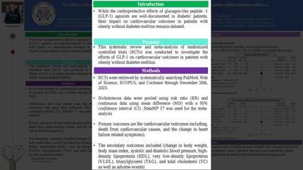 The efficacy and safety of GLP-1 agonists to modify cardiovascular morbidity in patients with obesity without diabetes mellitus: a meta-analysis involving 32,884 patients