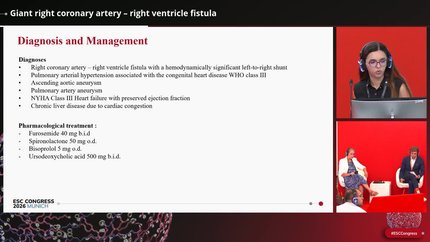 Giant right coronary artery – right ventricle fistula